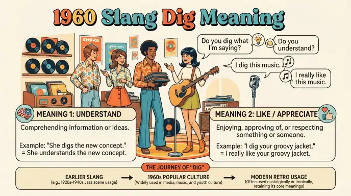 1960 Slang Dig Meaning: