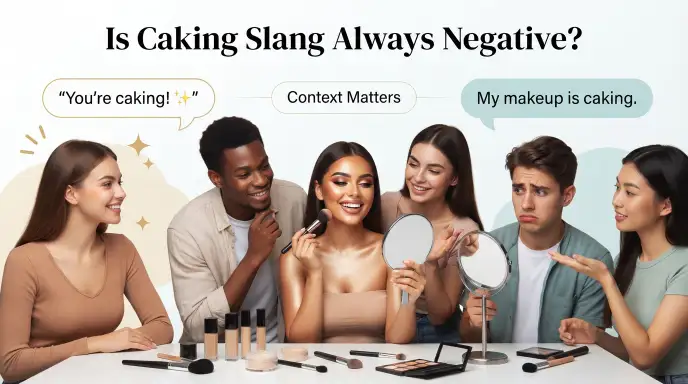 Is Caking Slang Always Negative?