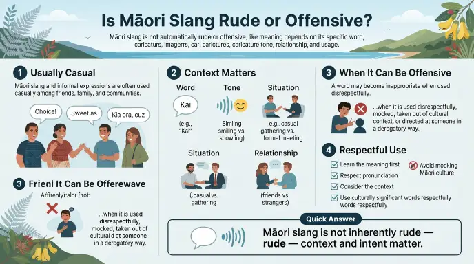 Is Māori Slang Rude or Offensive?
