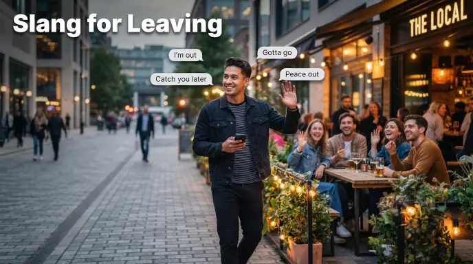 slang for leaving