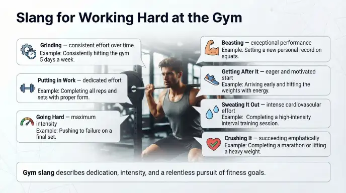 Slang for Working Hard at the Gym