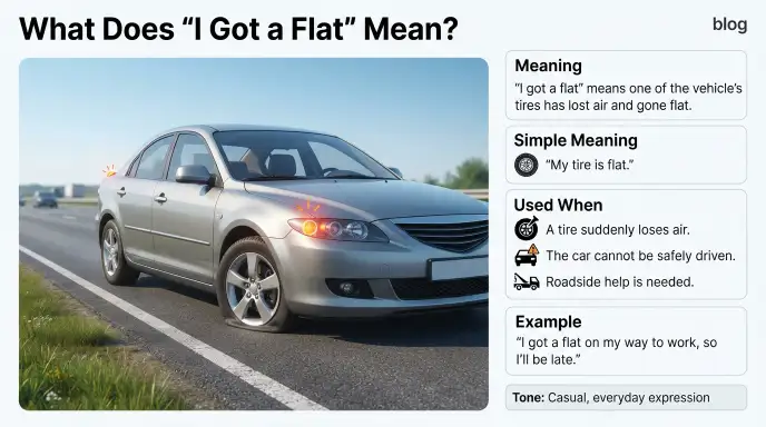 What Does “I Got a Flat” Mean?