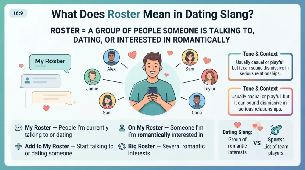 What Does Roster Mean in Dating Slang?
