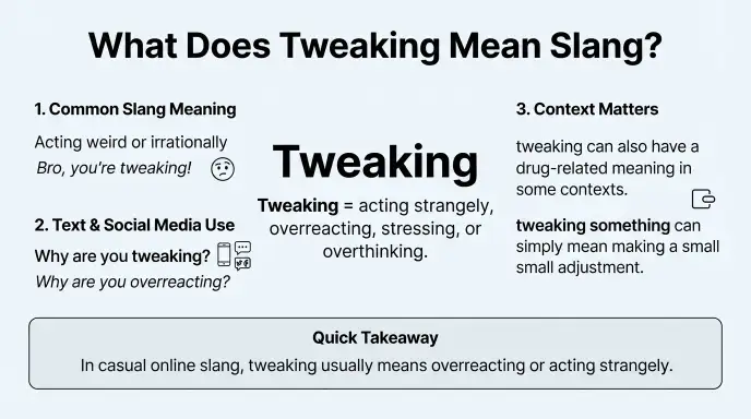 what does tweaking mean slang