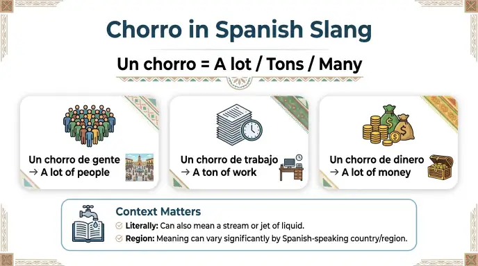 chorro in spanish slang