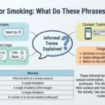 slang for smoking