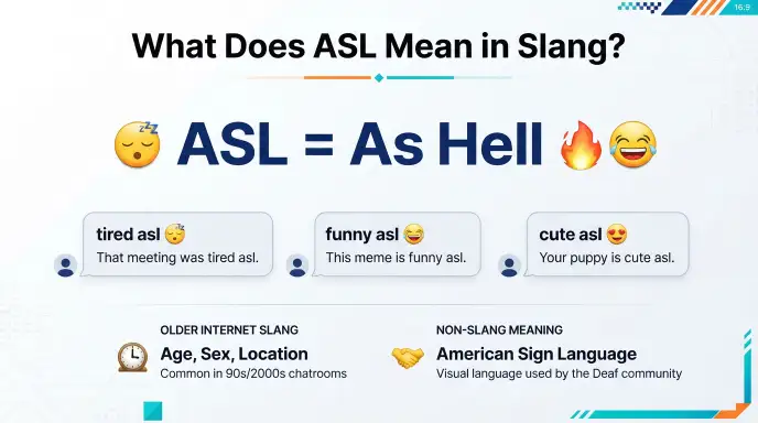 What Does ASL Mean in Slang?