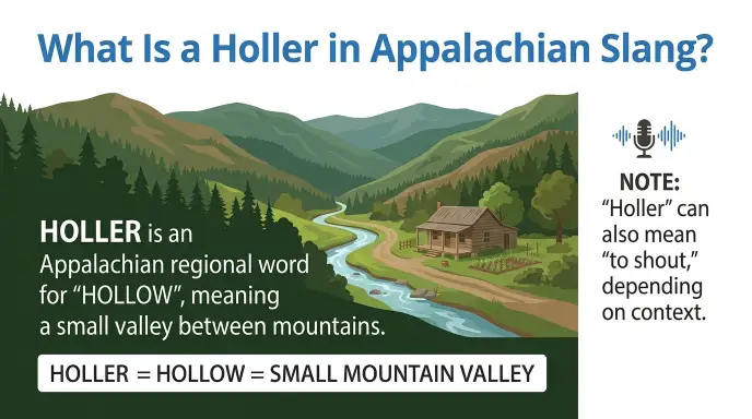 what is a holler in appalachian slang