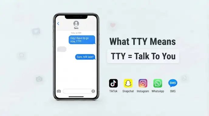 tty mean in text